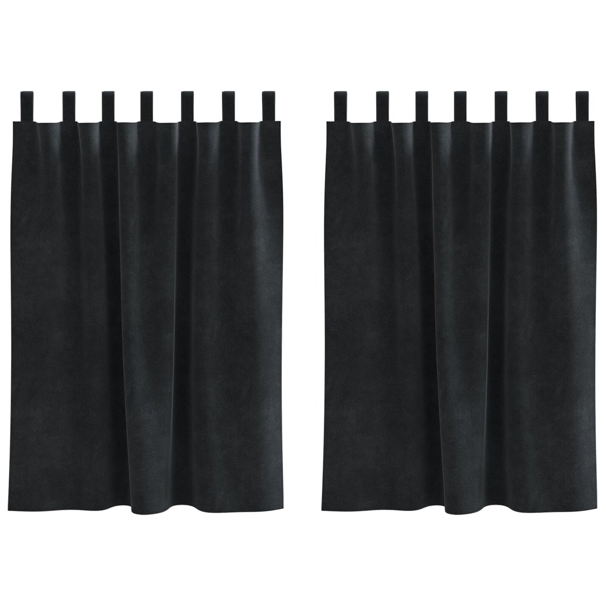 vidaXL Zasłony Czarny Poliester 140 x 140 cm Zasłony blackout