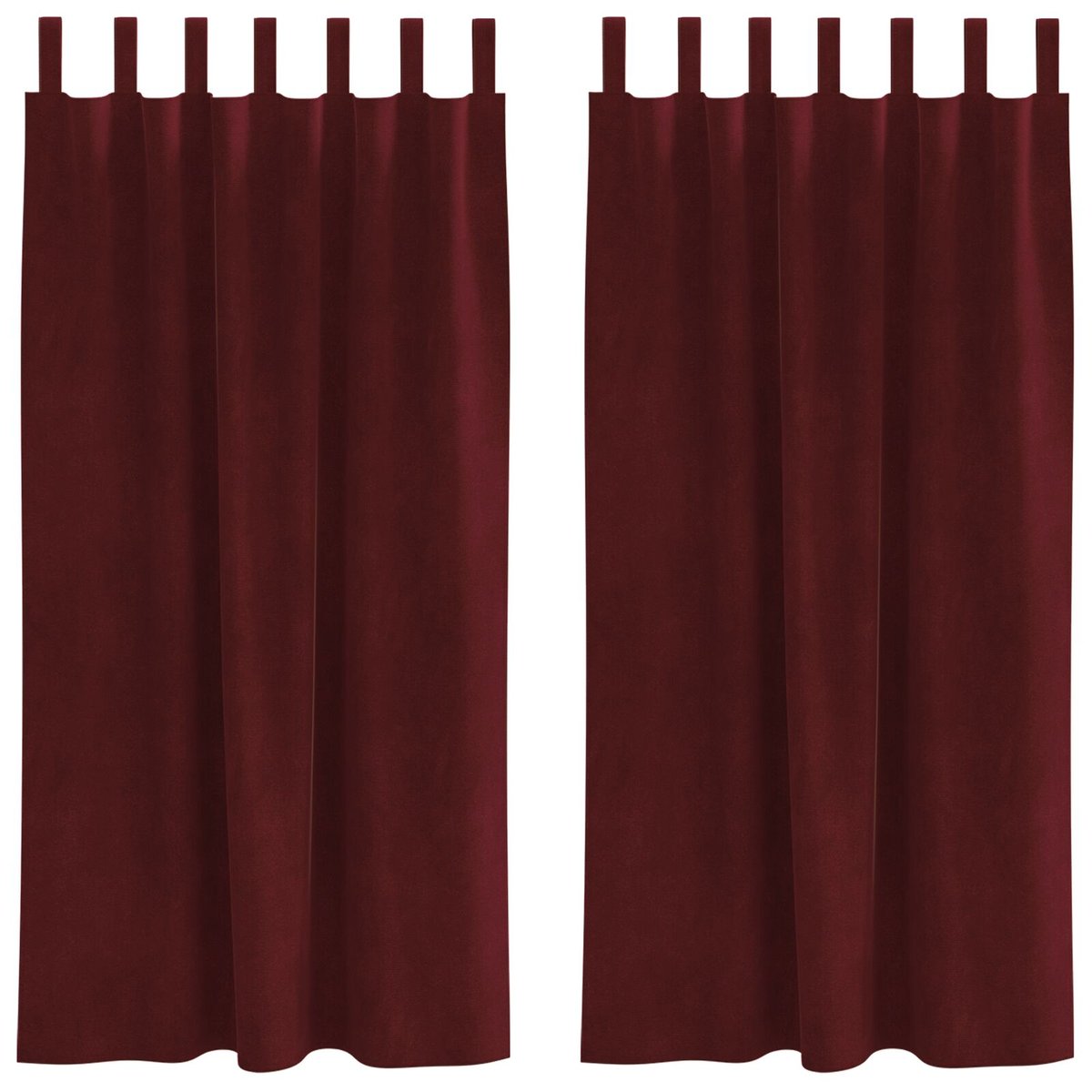 Zasłony vidaXL Burgundowe Polyester 140 x 175 cm Wstawki dekoracyjne