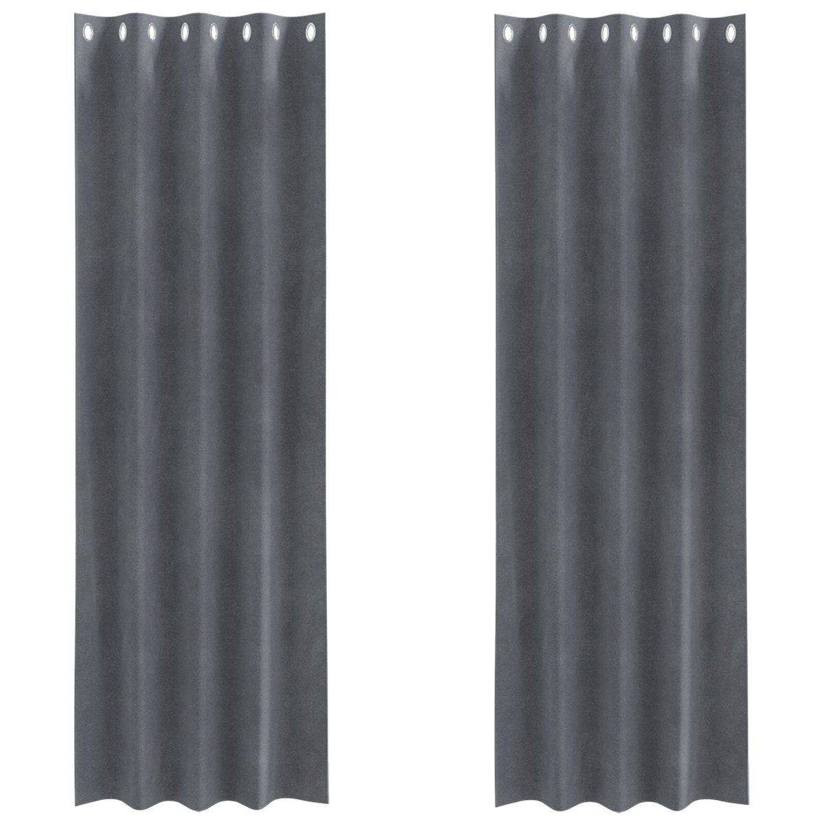 vidaXL Zasłony Jasnoszare Poliester 140 x 260 cm Zasłony z oczkami