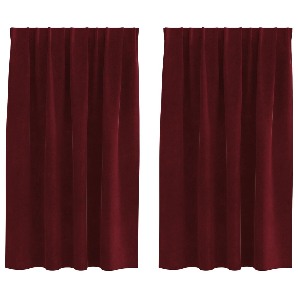 Zasłony vidaXL Czerwony Wino Poliester 140 x 140 cm Zasłony