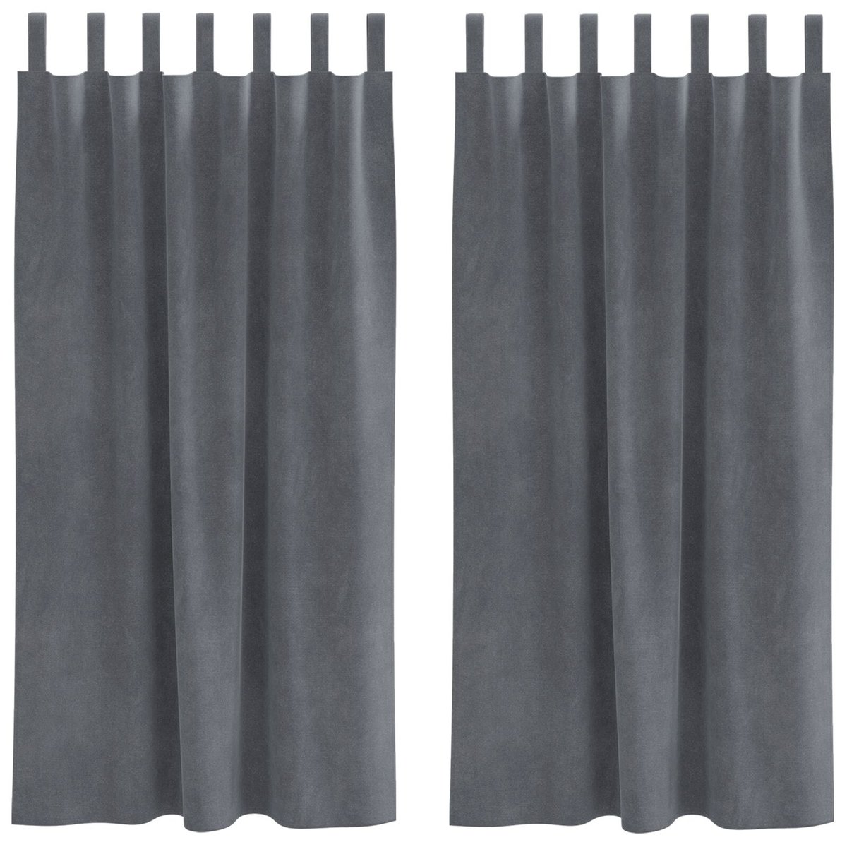 Zasłony vidaXL Super jasnoszare Poliester 140 x 175 cm