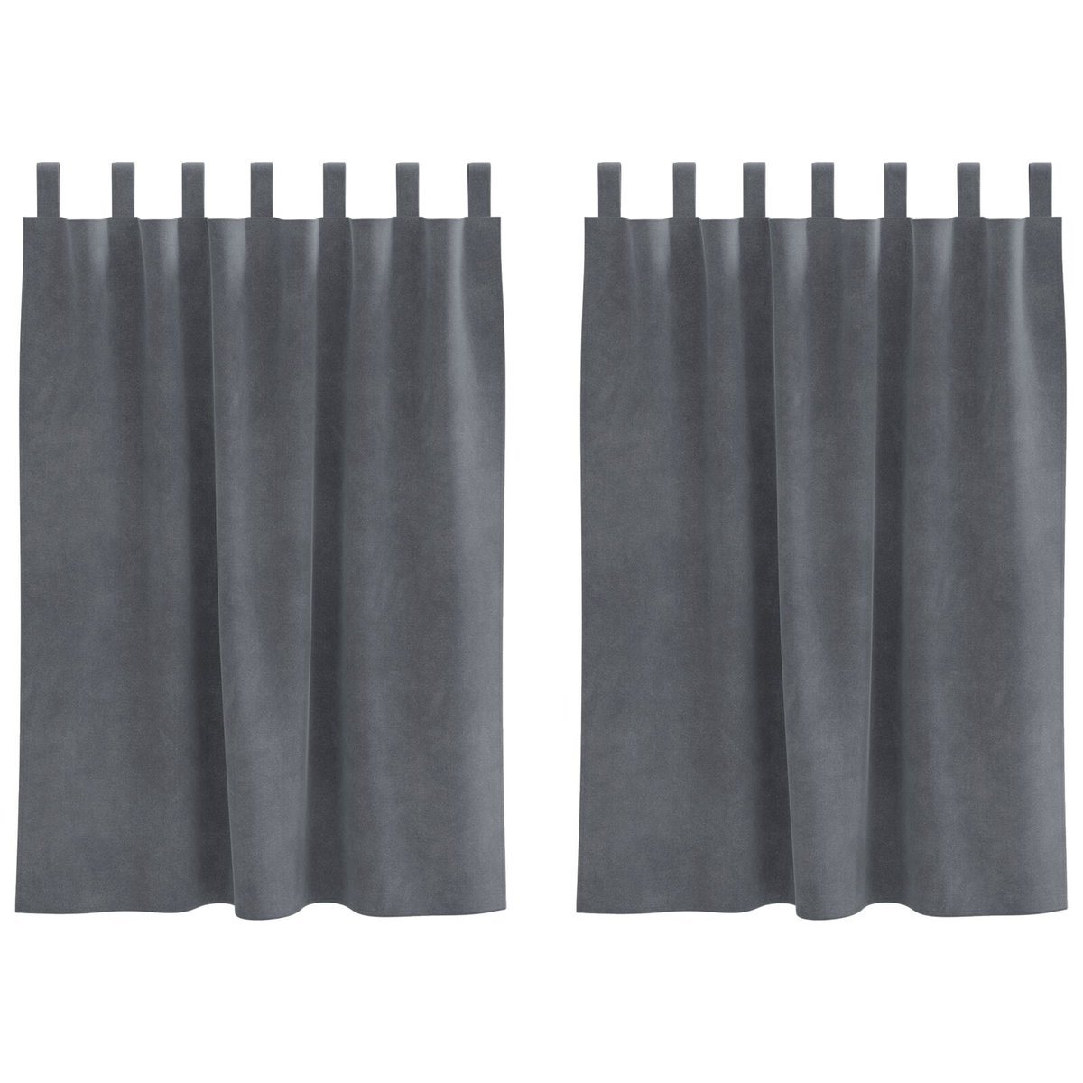 Zasłony vidaXL Super jasnoszare Poliester 140 x 140 cm