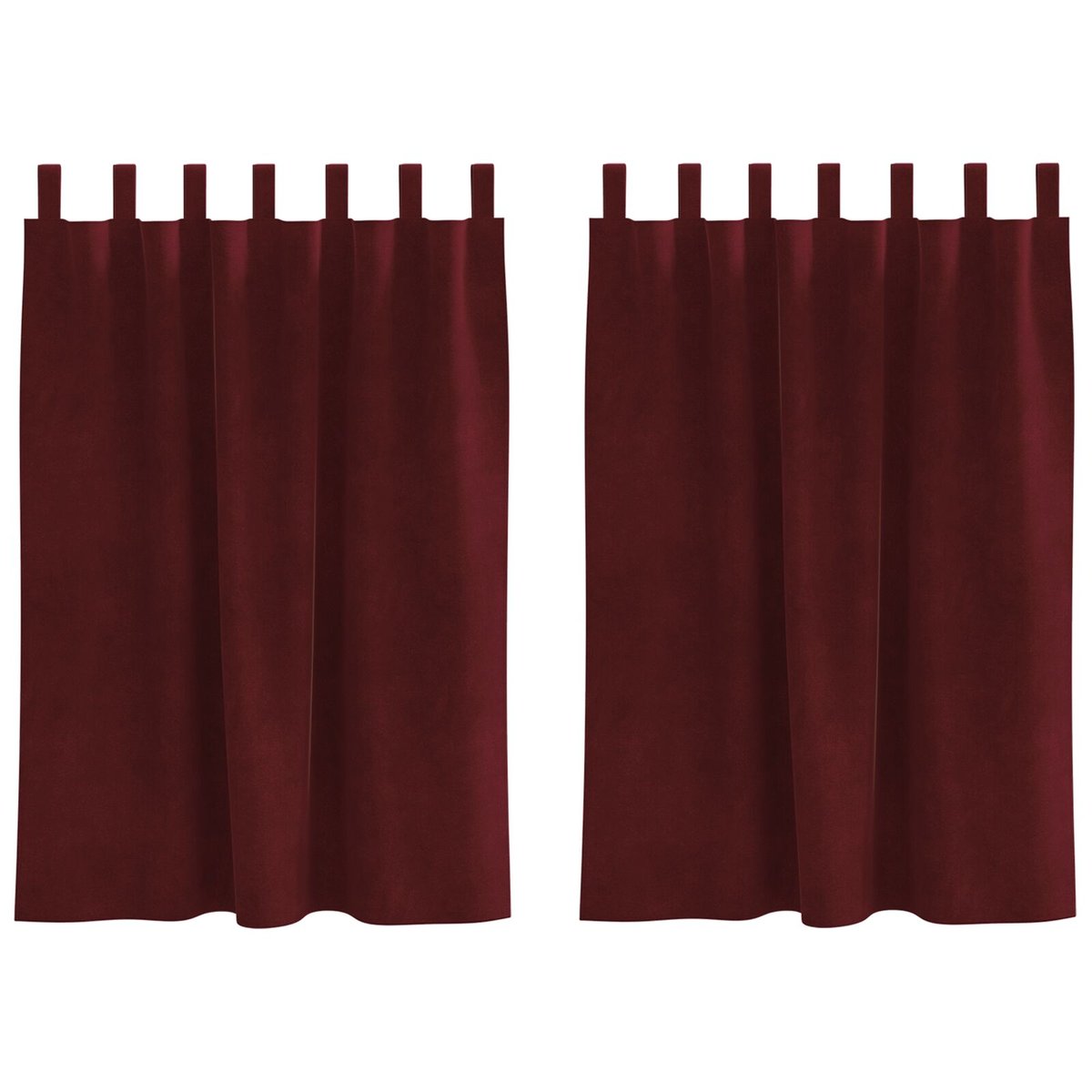 Zasłony vidaXL Burgundowe Poliester 140 x 140 cm Wstawki dekoracyjne