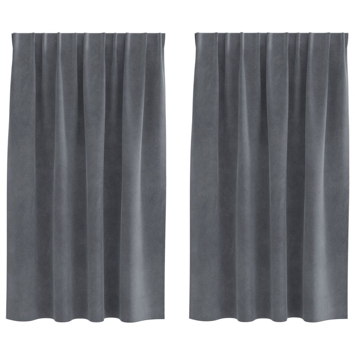 Zasłony vidaXL Super jasnoszary Poliester 140 x 140 cm Zasłony