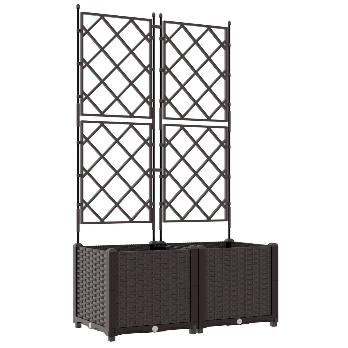 Donice vidaXL Brązowy Plastik 80 x 40 x 143 cm Donice Donica