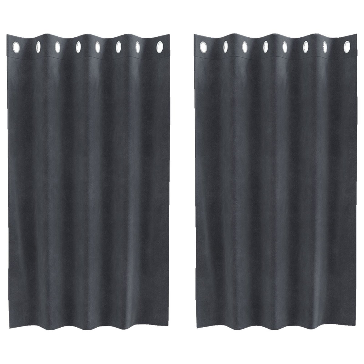 Zasłony vidaXL Jasnoszare Poliester 140 x 140 cm Trwałe