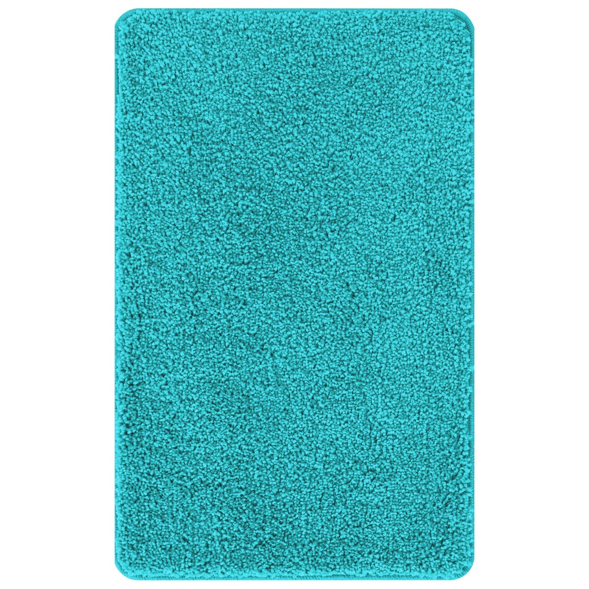 vidaXL Turkusowy Poliester 60 x 90 cm Dywanik łazienkowy Prostokątny