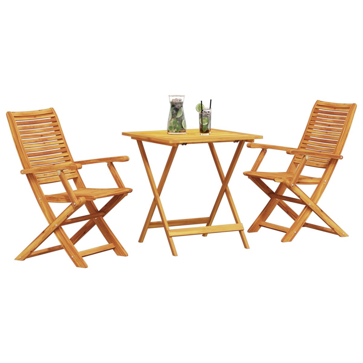 vidaXL Zestaw 2 Naturalne drewno Solidne drewno akacjowe