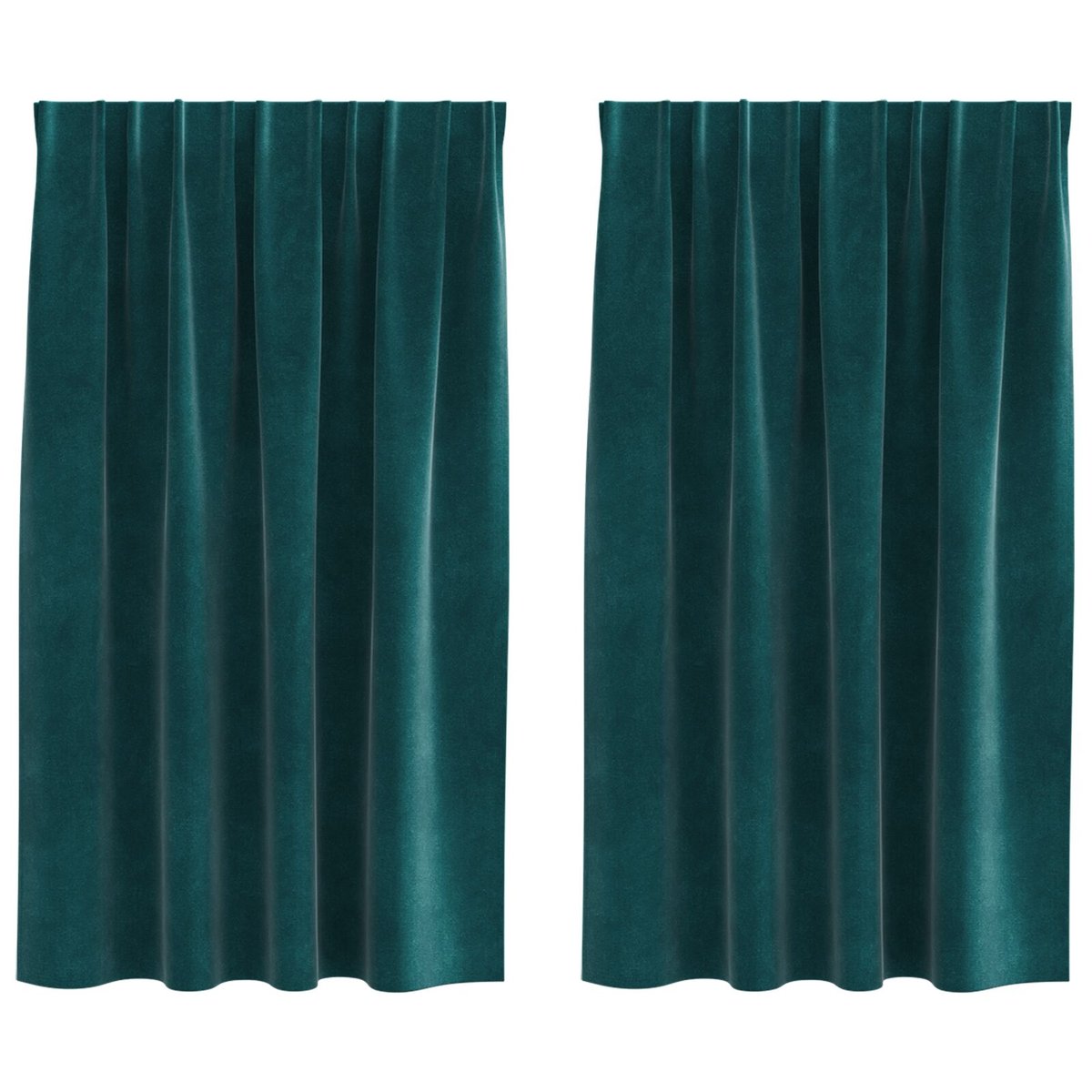 zasłony vidaXL ciemnozielone poliester 140 x 140 cm dekoracyjne wstawki