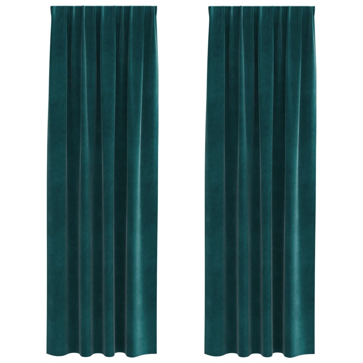 vidaXL Zasłony Ciemnozielone Poliester 140 x 245 cm