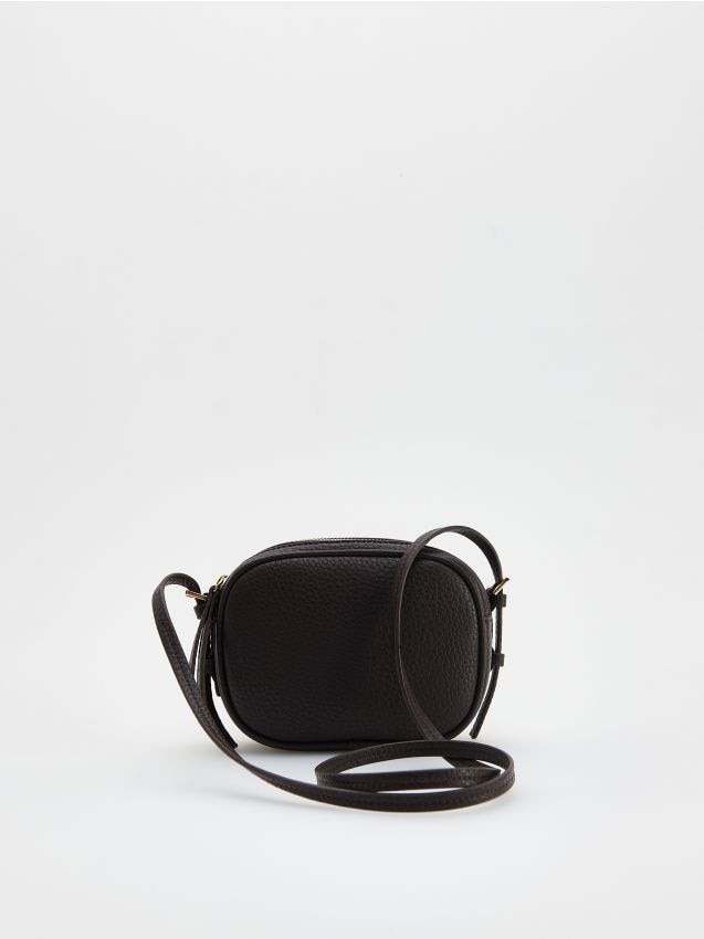 Reserved - Torebka crossbody - ciemnobrązowy
