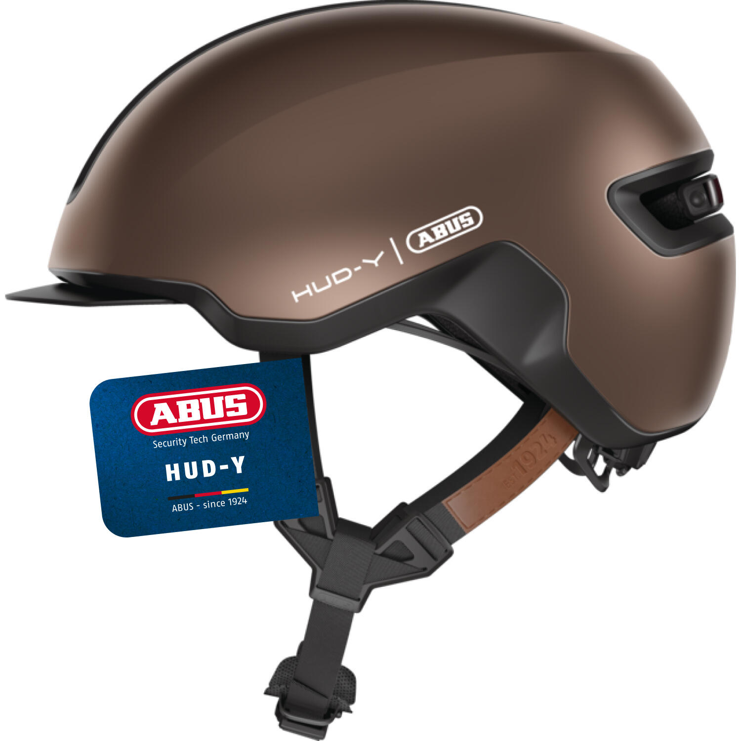 Kask rowerowy Abus Urban Hud-y Led Metallic Copper M 54-58cm