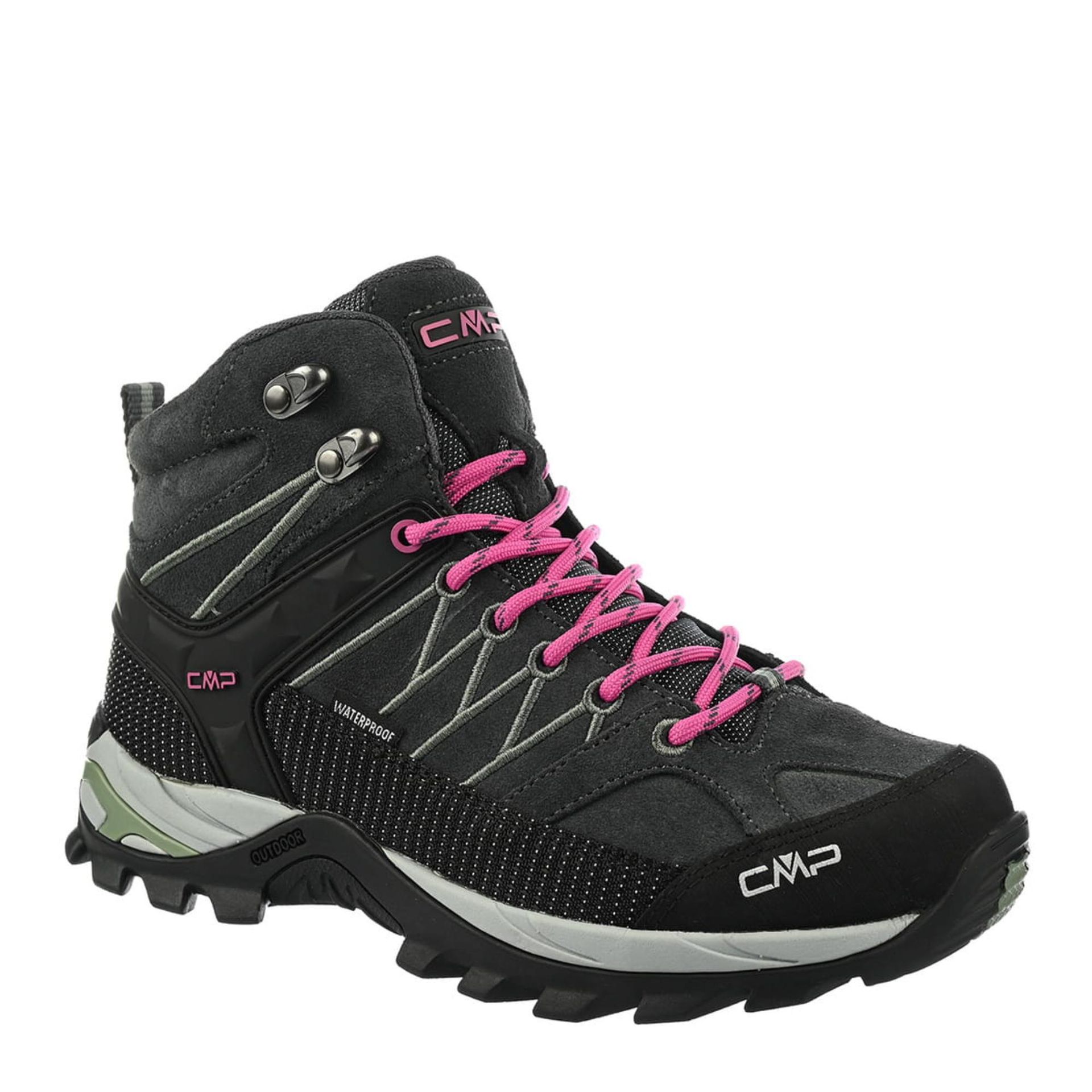 CMP Rigel Mid Wmn Shoes Wp damskie buty trekkingowe, Antracyt, zieleń mineralna, 36 EU