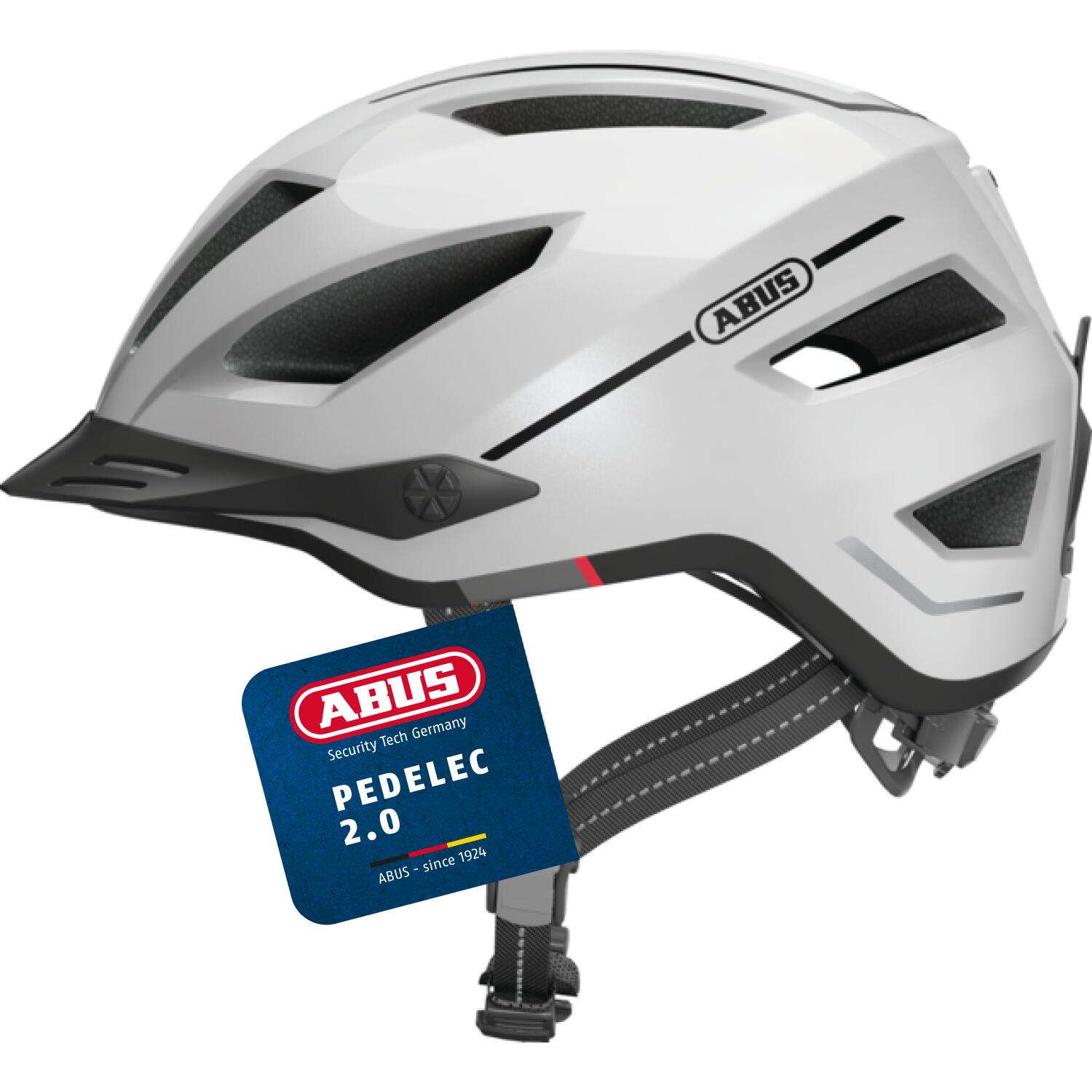 Abus Pedelec 2.0 Kask rowerowy, pearl white M | 52-57cm 2021 Kaski miejskie i trekkingowe 40188