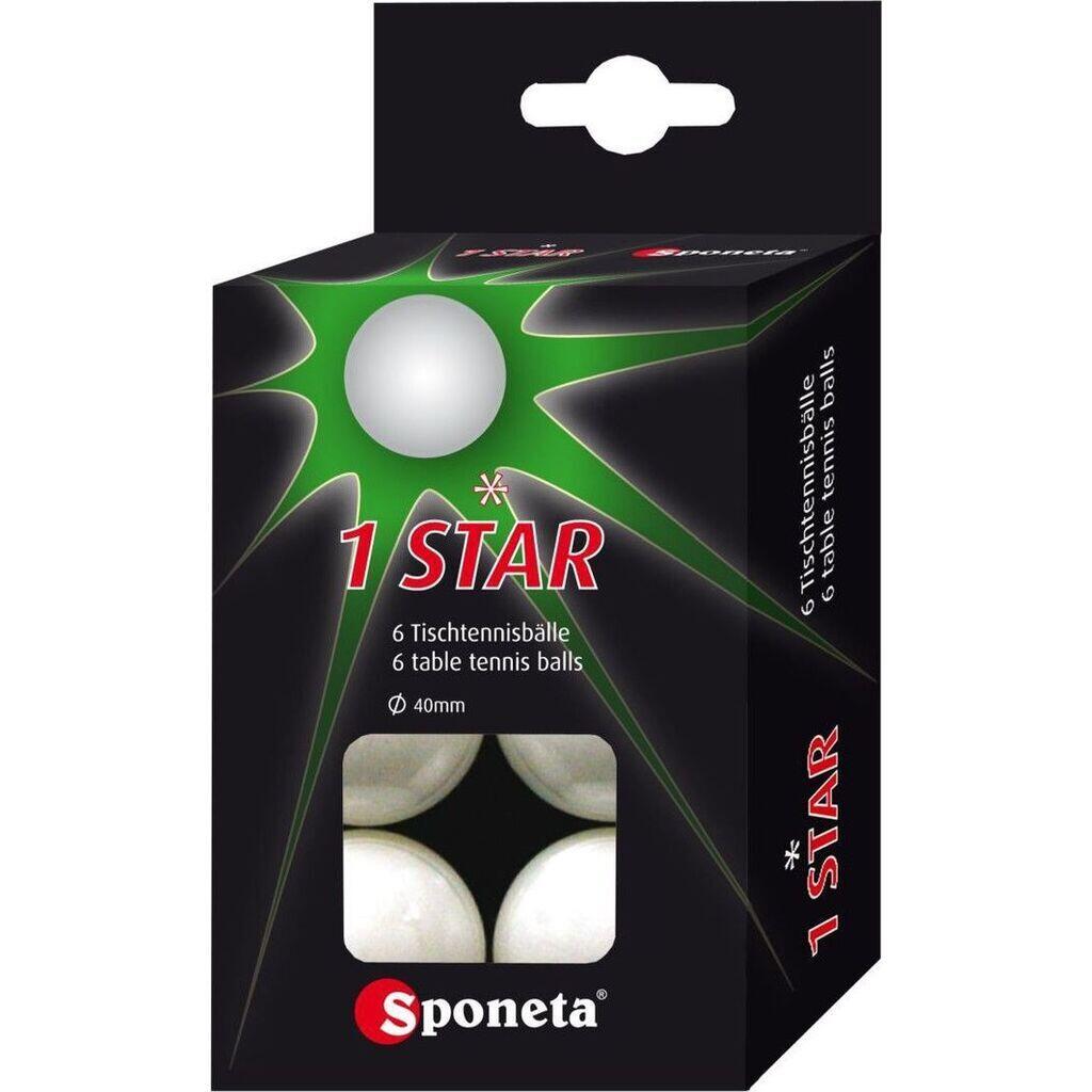 Sponeta Piłeczki do tenisa stołowego TT-BALLS 1 Gwiazdka Biały