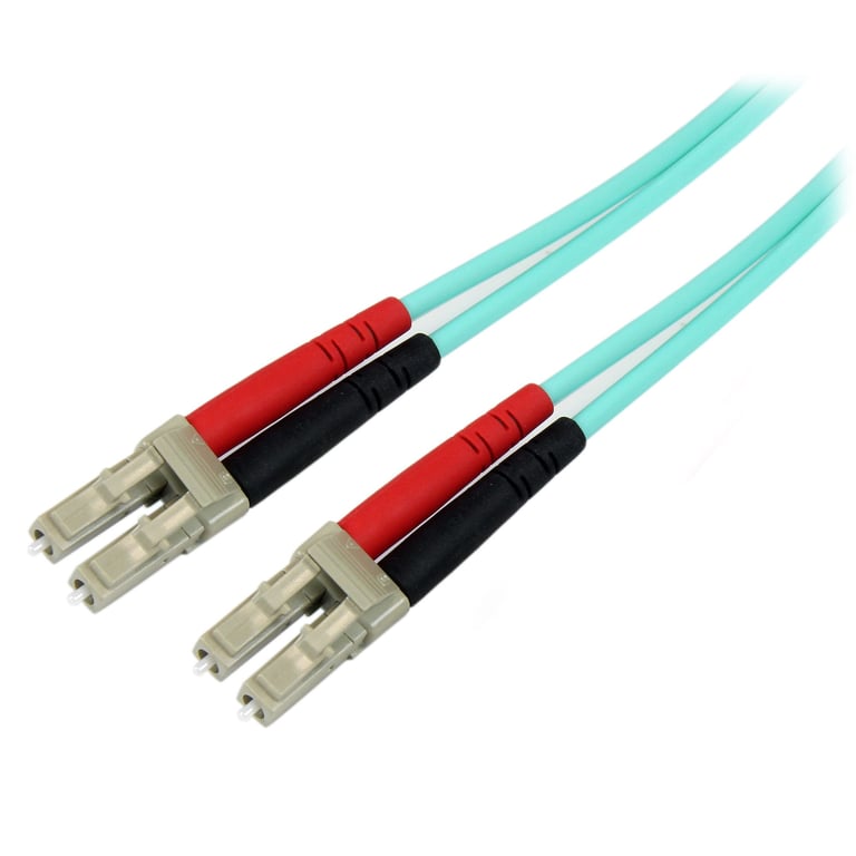 StarTech A50FBLCLC10 kabel optyczny 10 m LC OM3 Kolor Aqua
