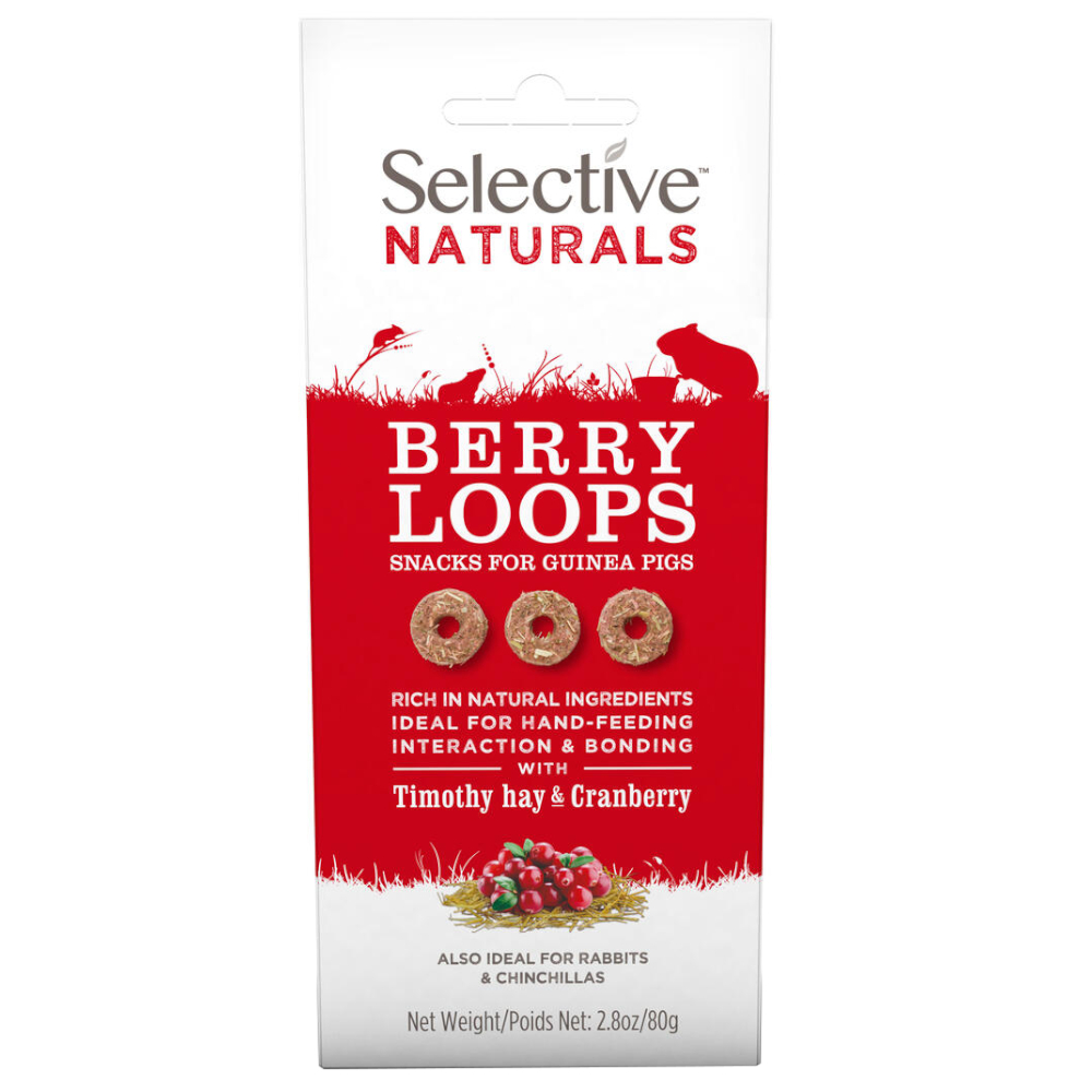 Selective Naturals Berry Loops dla świnek morskich - 2 x 80 g