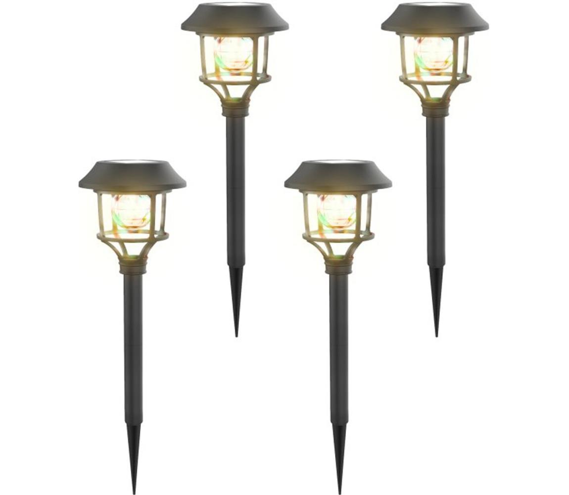 Aigostar - ZESTAW 4x LED RGB Lampa solarna LED/0,2W/2V IP44