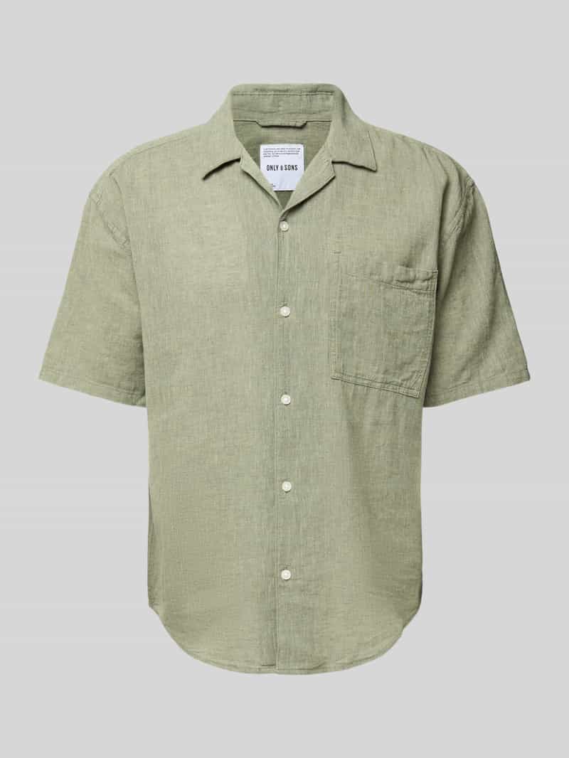 Koszula casualowa o kroju relaxed fit z rękawem o dł. 1/2 model ‘CAIDEN’