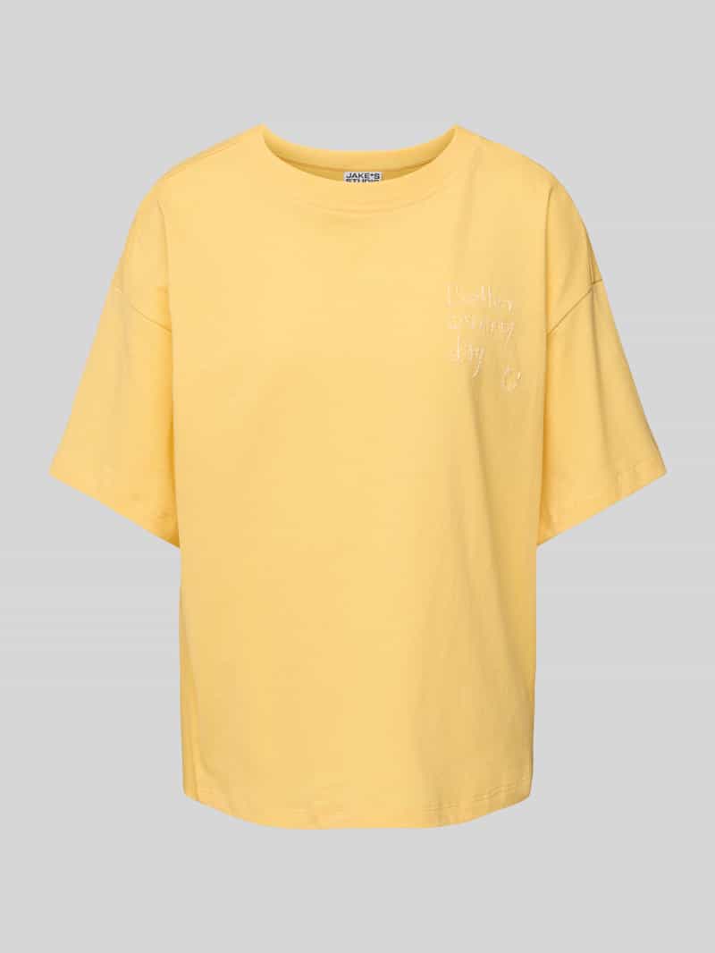 T-shirt o kroju oversized z wyhaftowanym napisem