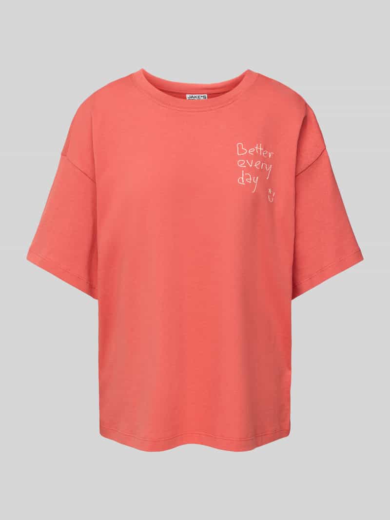 T-shirt o kroju oversized z wyhaftowanym napisem