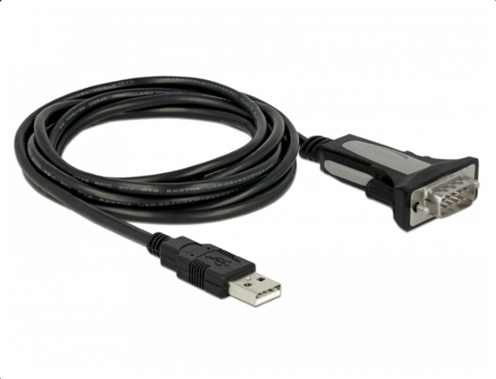 DeLOCK 65962 kabel równoległy Czarny 3 m USB Typu-A DB-9
