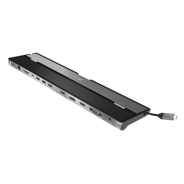 j5create JCD543 Przewodowa USB 3.2 Gen 1 (3.1 Gen 1) Type-C Czarny, Srebrny