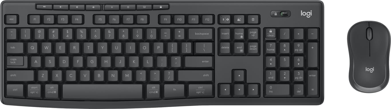 Logitech MK370 Combo for Business klawiatura Dołączona myszka RF Wireless + Bluetooth QWERTY Skandynawia Grafitowy