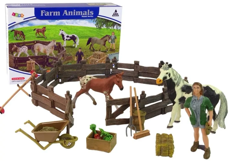 Zestaw figurek farma do złożenia zagroda - Leantoys