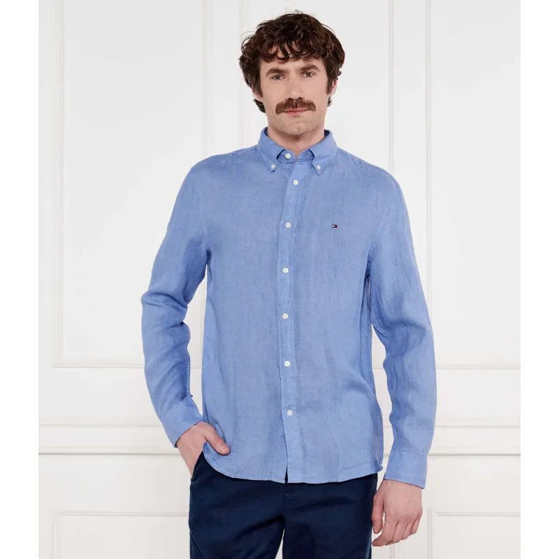 Tommy Hilfiger Lniana koszula PIGMENT DYED Regular Fit