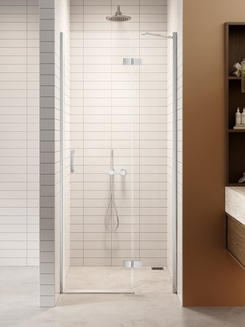 Drzwi prysznicowe uchylne prawe kolor chrom 120 cm D-0855A New Trendy Nesta Chrome