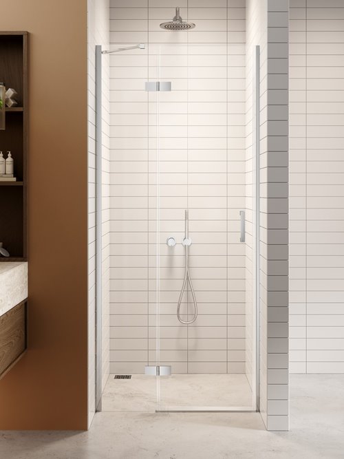 Drzwi prysznicowe uchylne lewe kolor chrom 90 cm D-0848A New Trendy Nesta Chrome