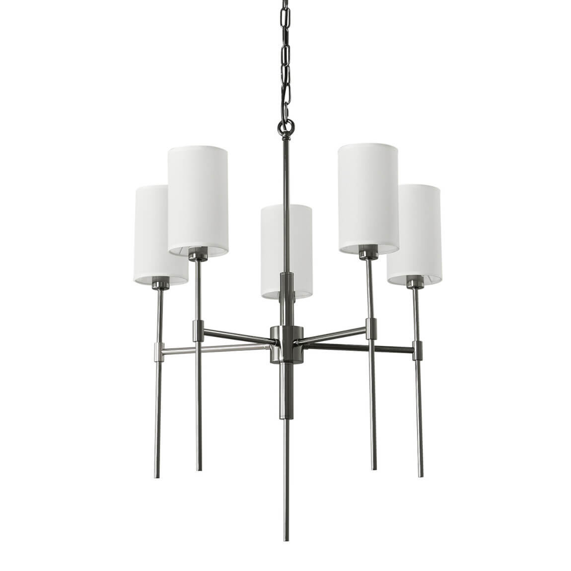 Wisząca lampa abażurowa DARLING ST-9501-5 BLACK czarny biały