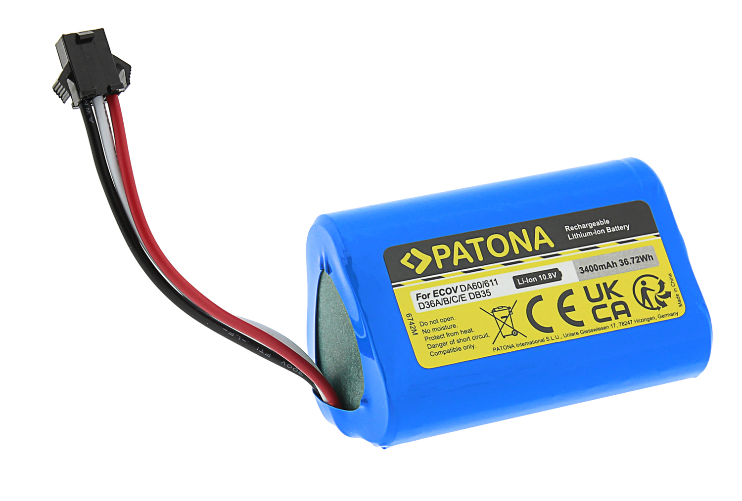 Patona Bateria do Ecovacs Deebot D36A / DA60 / DB35, 3400 mAh