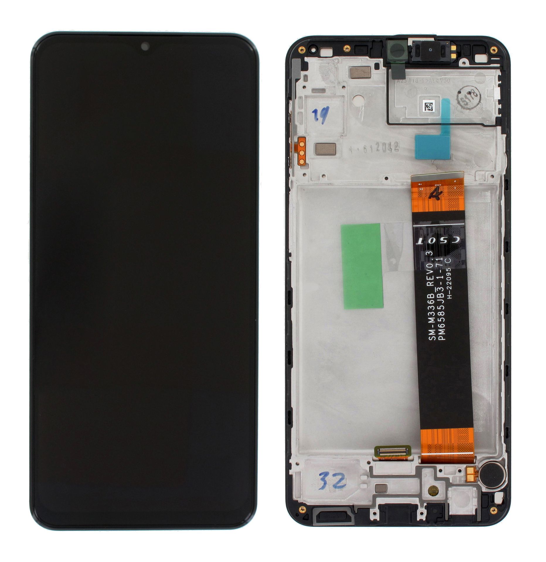 Samsung Szkło i ekran LCD do Samsunga Galaxy A23 / SM-A235, oryginalny, czarny
