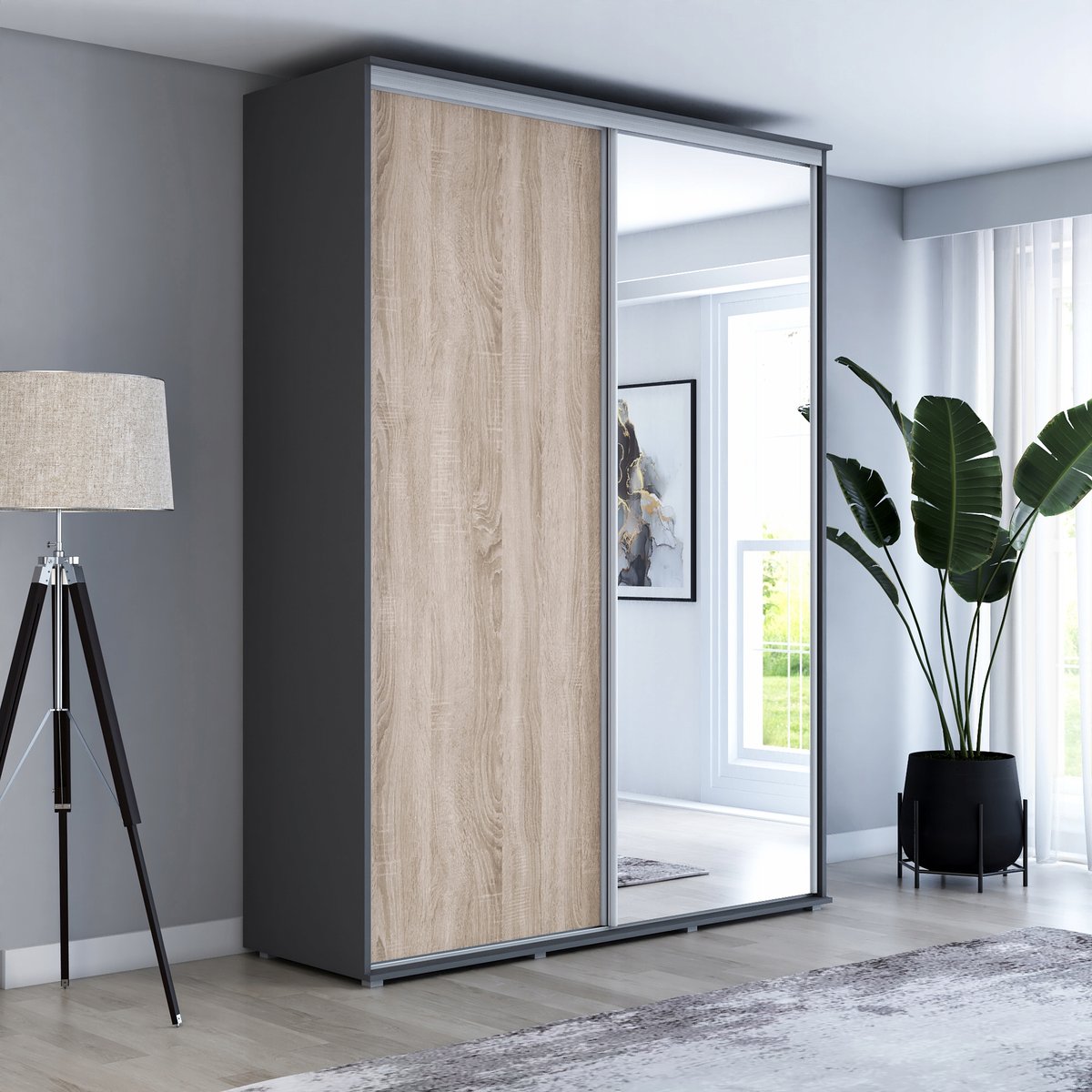 Szafa MAJA 1 przesuwna lustro 160x242