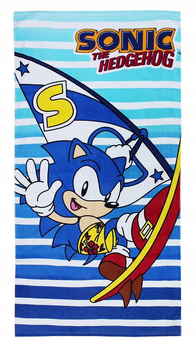 SONIC THE HEDGEHOG RĘCZNIK KĄPIELOWY NA BASEN WAKACJE LEKKI 70X140