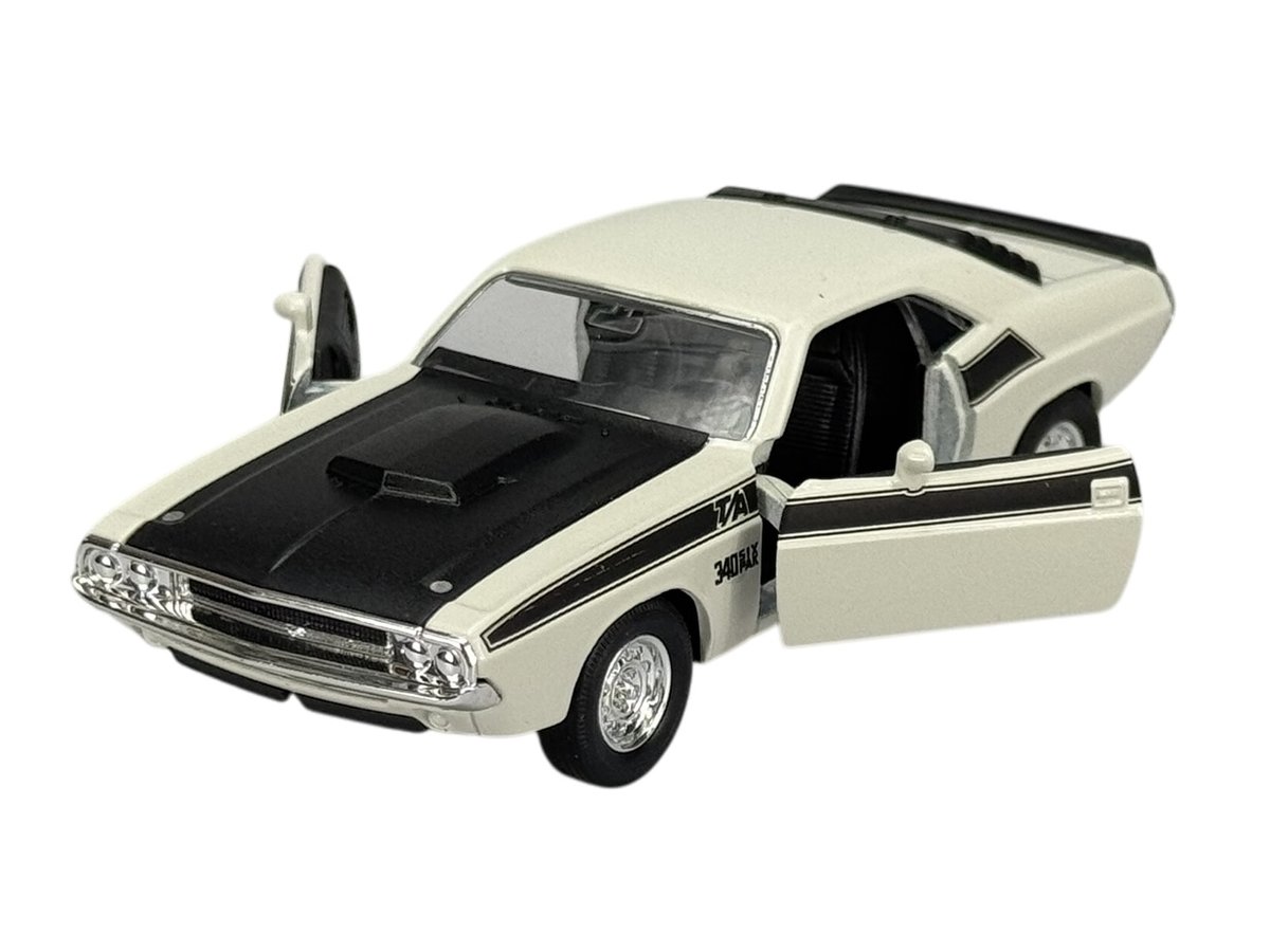 WELLY 1970 DODGE CHALLENGER T/A BIAŁY 1:34 Samochód Nowy Metalowy Model 43663