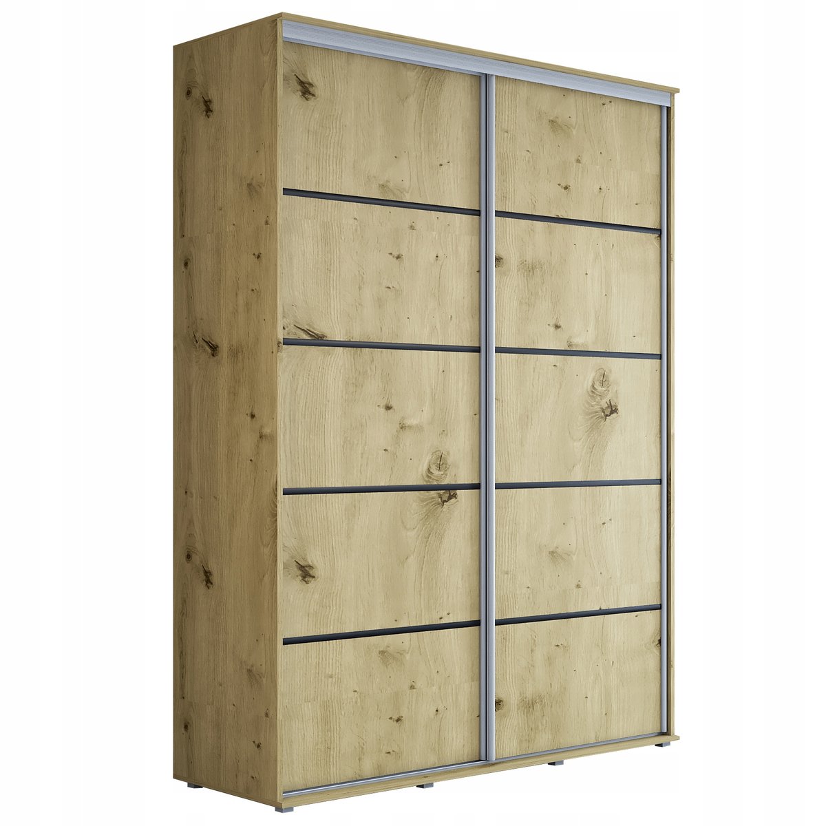 Szafa przesuwna KP-Meble MAJA PLUS 160 x 242 x 61cm dąb artisan, półki