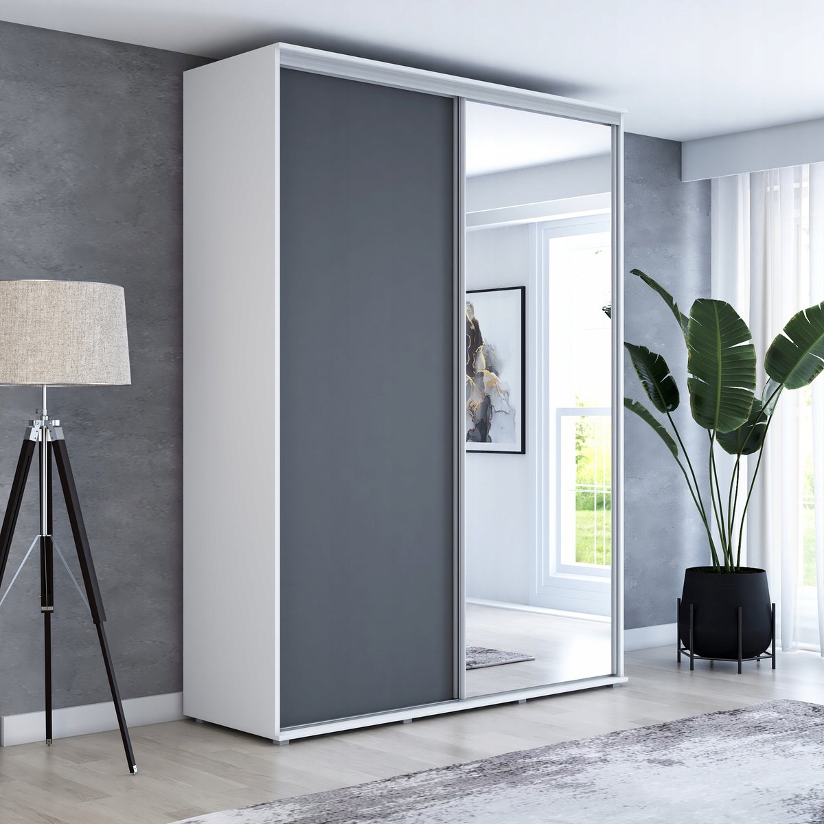 Szafa MAJA 1 przesuwna lustro 120x242