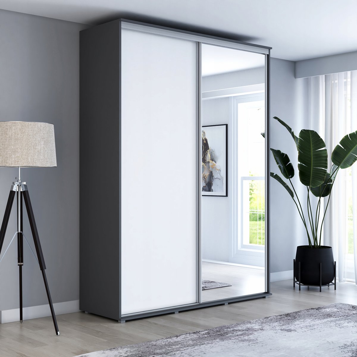 Szafa MAJA 1 przesuwna lustro 140x242