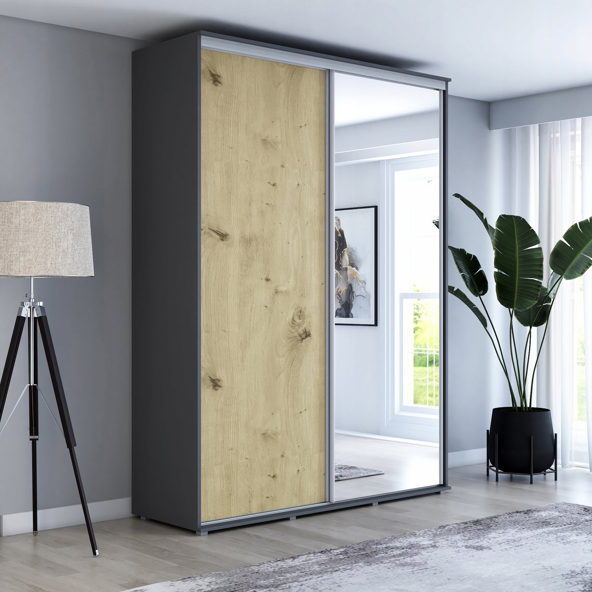 Szafa MAJA 1 przesuwna lustro 180x242