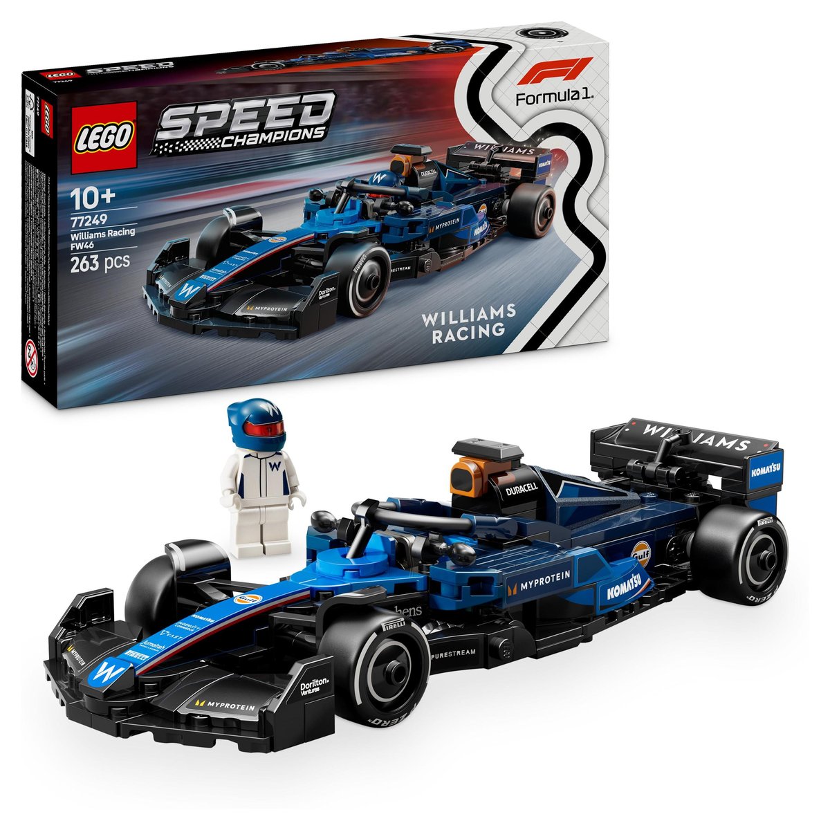 LEGO SPEED - Niebieski Samochód auto bolid formuła 1 Williams Racing FW46 F1 LEGO PREZENT DLA CHŁOPCA