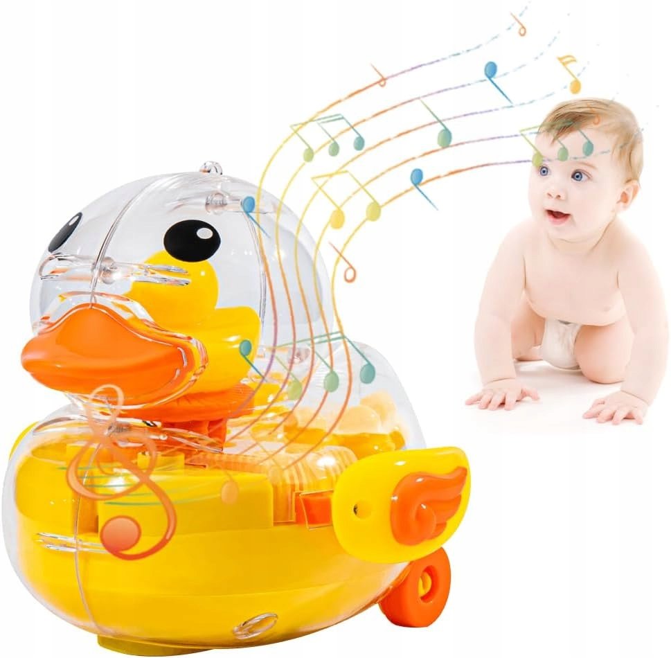 Interaktywna zabawka dla dziecka kaczka ze światłami muzyką Wielkanoc