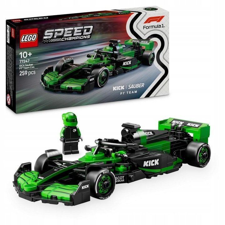 LEGO SPEED - Zielony Samochód auto bolid formuła 1 KICK Sauber Team C44 F1 LEGO PREZENT DLA CHŁOPCA