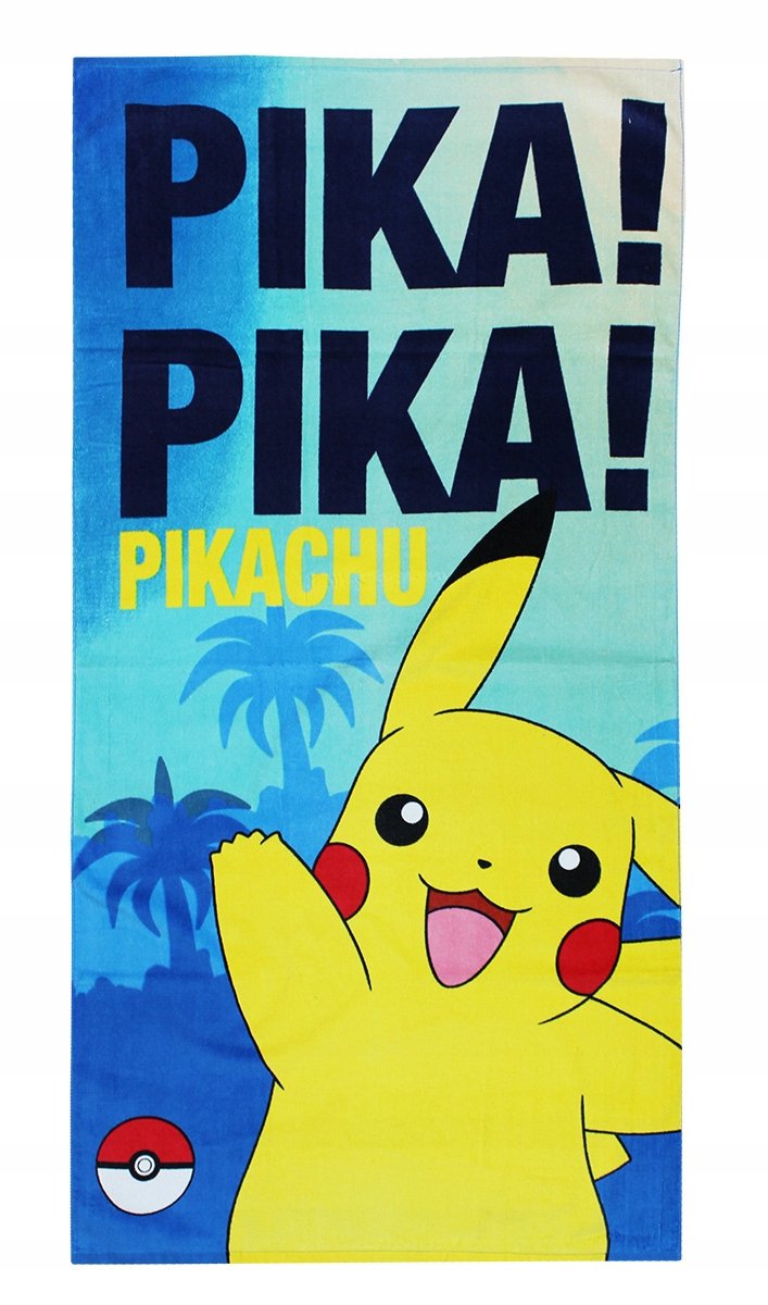 POKEMON PIKACHU RĘCZNIK KĄPIELOWY NA BASEN WAKACJE LEKKI 70X140