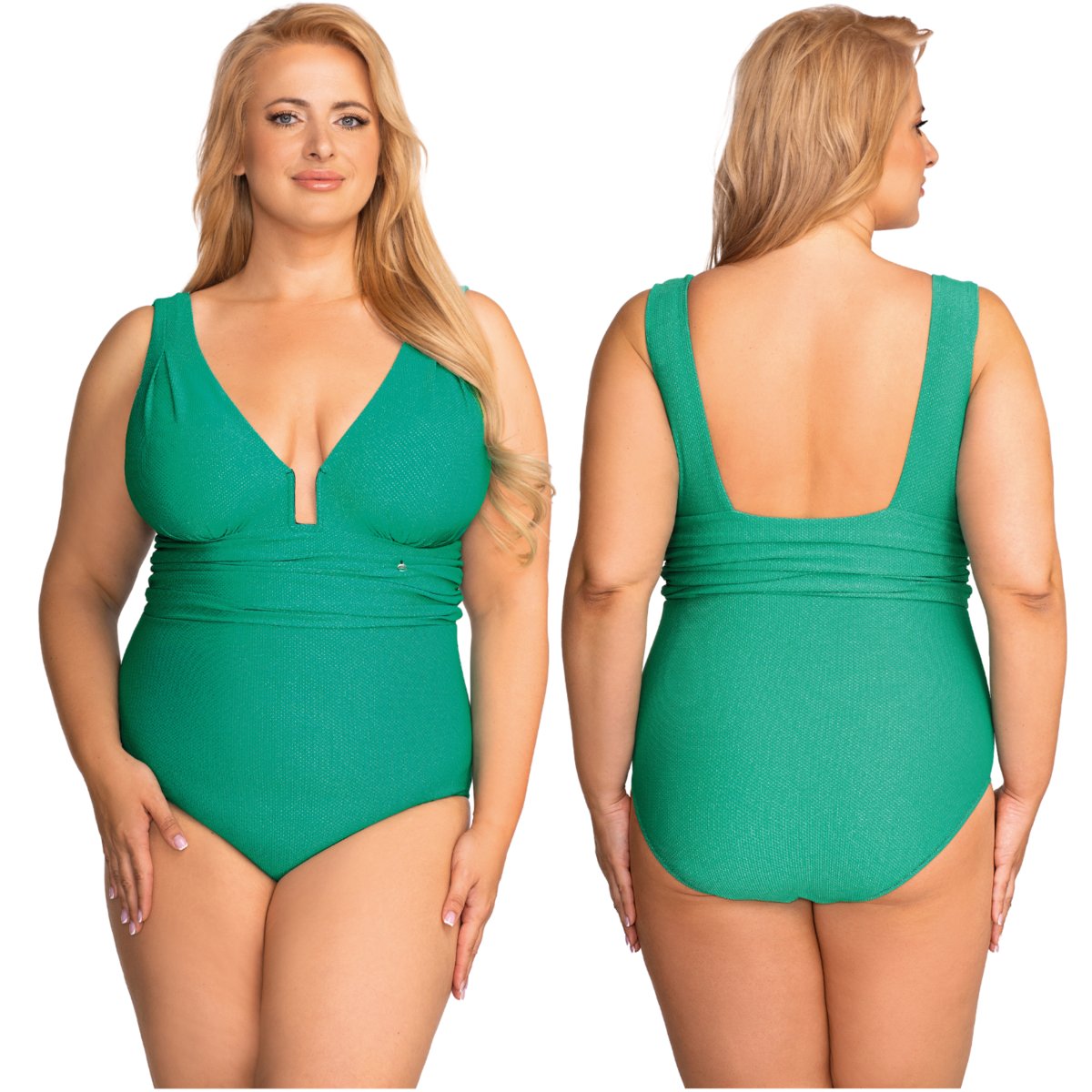 Nessa Strój Kąpielowy MILOS Milano zielony z połyskującą nitką - Roz.M