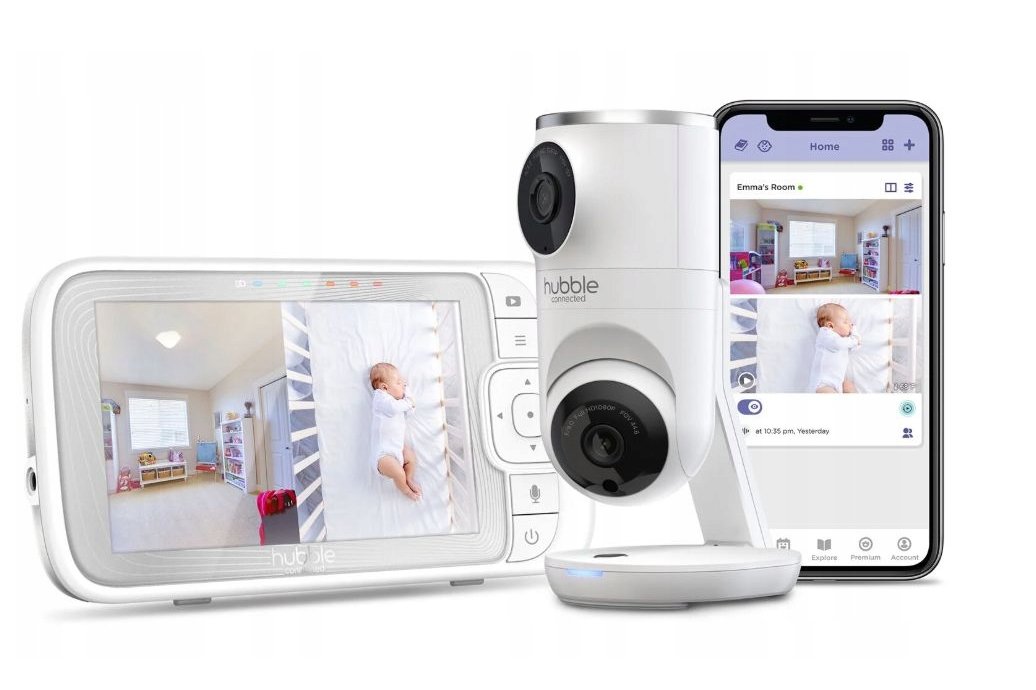 Niania elektroniczna Hubble| 2 kamery tryb nocny Full HD wyświetlacz 5