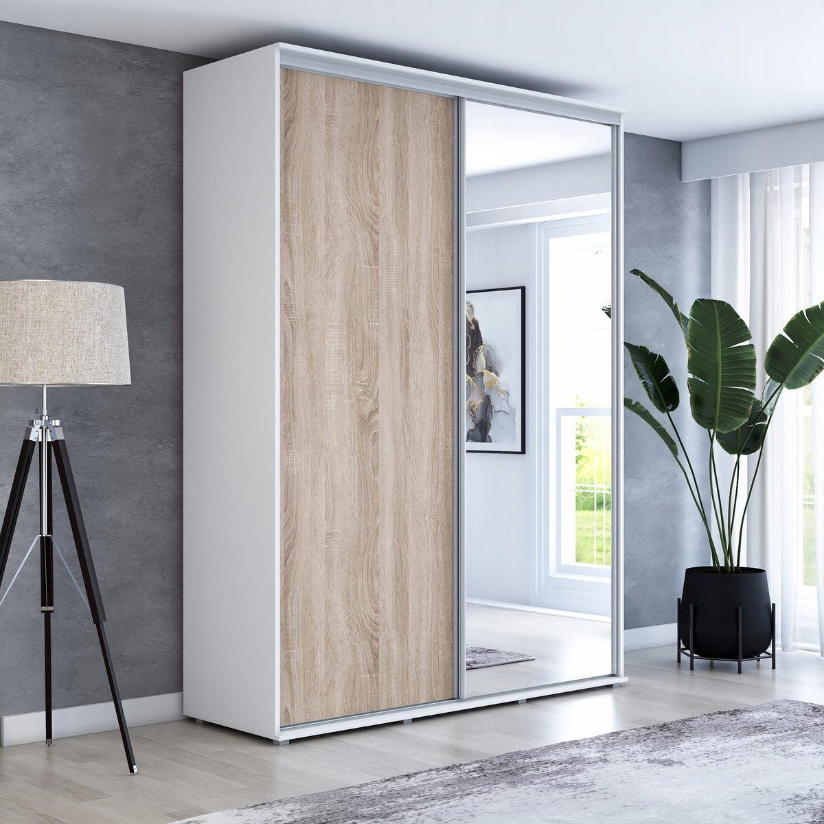 Szafa MAJA 1 przesuwna lustro 200x242