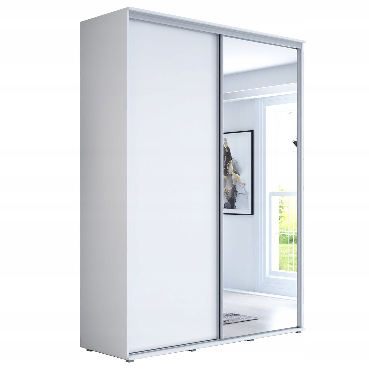 Szafa przesuwna z lustrem150x242 Maja 1 Do garderoby przedpokoju Duża